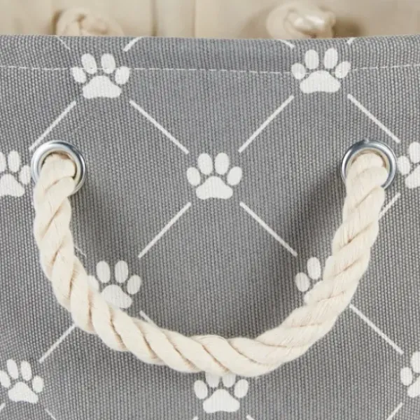 Baskets & Boxes-Kirkland's Home Paw Trellis Rectangle Basket, 17.5 In. Gray