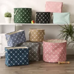 Baskets & Boxes-Kirkland's Home Paw Trellis Rectangle Basket, 17.5 In. Gray
