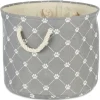 Baskets & Boxes-Kirkland's Home Paw Trellis Round Basket, 12 In. Gray