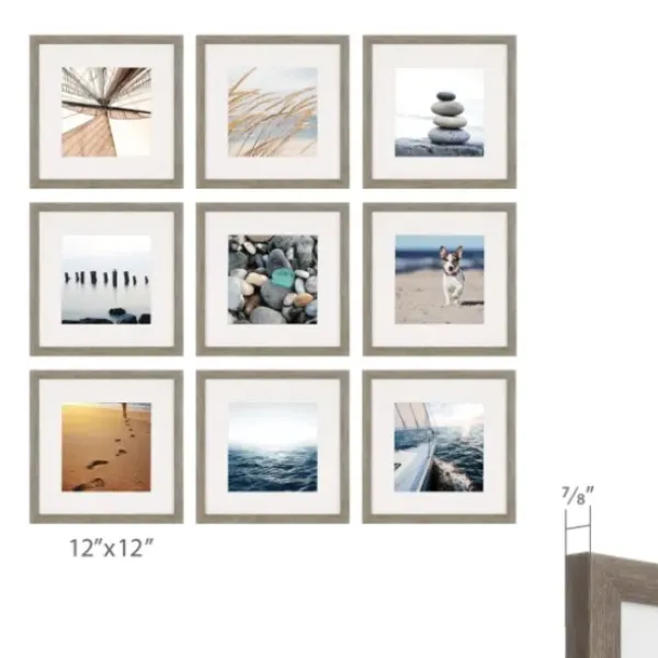 Gallery Wall Frames-Kirkland's Home 9-Pc. Gallery Wall Picture Frame Set, 8X8 Gray