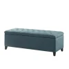 Benches & Ottomans-Kirkland's Home Peacock Button Tufted Storage Bench Blue