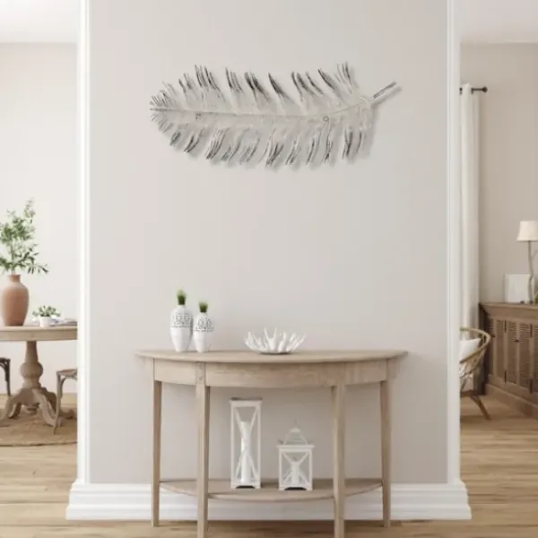 Wall Plaques-Kirkland's Home Peacock Feather Metal Wall Plaque Black/Gold