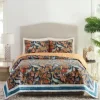 Quilts-Kirkland's Home Peacock Garden King 3-Pc. Quilt Set Orange
