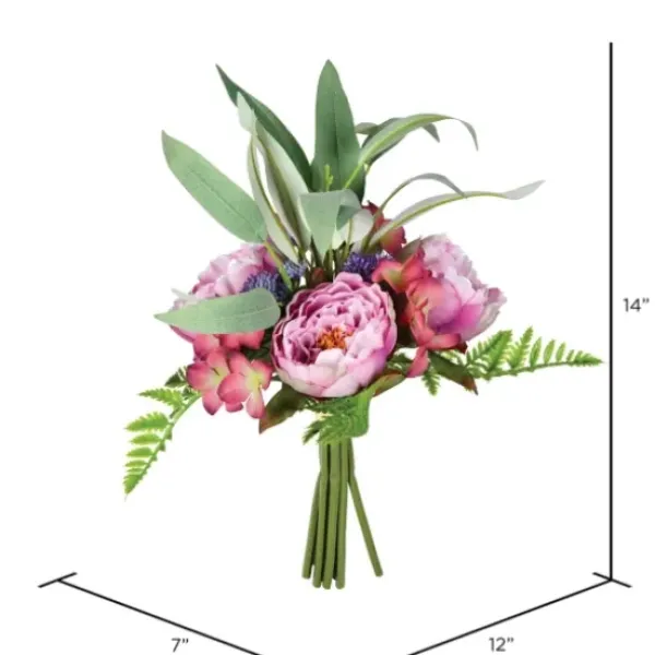 Stems & Bouquets-Kirkland's Home Peony Bouquet, Set Of 2 Purple