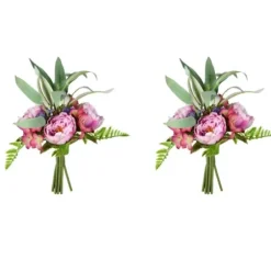 Stems & Bouquets-Kirkland's Home Peony Bouquet, Set Of 2 Purple