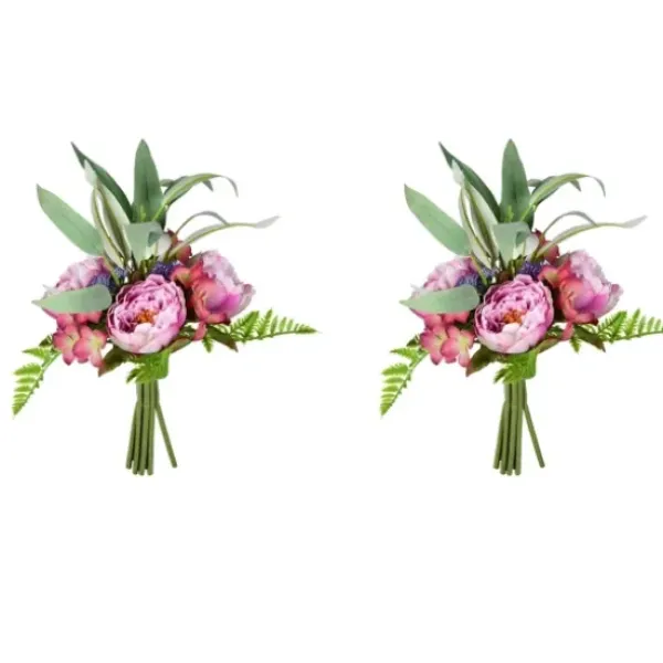 Stems & Bouquets-Kirkland's Home Peony Bouquet, Set Of 2 Purple