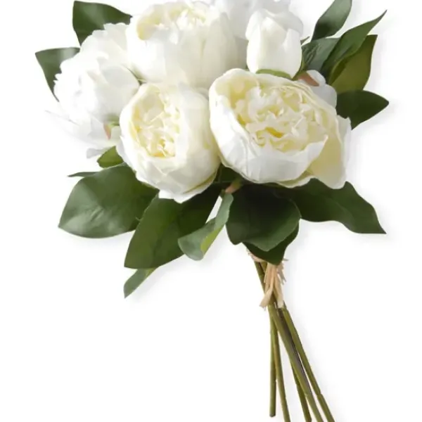 Stems & Bouquets-Kirkland's Home Peony Bundle Bouquet White