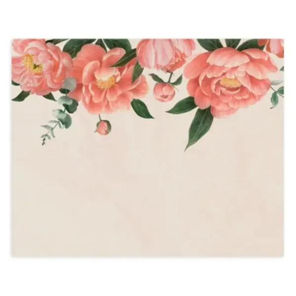 Wall Murals & Wall Decals-Kirkland's Home Peony On Blush Peel And Stick Wall Mural Pink/Green