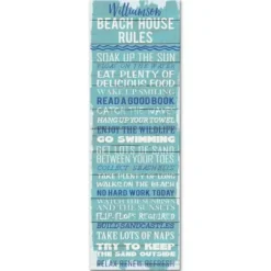 Wall Quotes & Signs-Kirkland's Home Personalized Beach House Rules Canvas Wall Plaque Blue/White