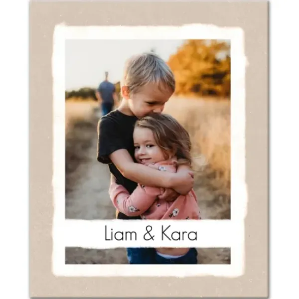 Wall Plaques-Kirkland's Home Personalized Beige Photo Upload Canvas Art Print Tan
