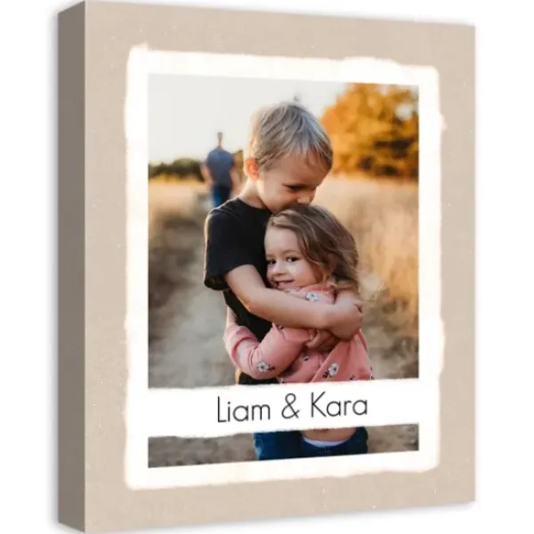 Wall Plaques-Kirkland's Home Personalized Beige Photo Upload Canvas Art Print Tan
