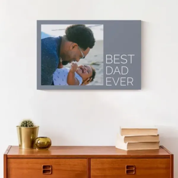 Wall Quotes & Signs-Kirkland's Home Personalized Best Dad Ever Canvas Art Print Blue