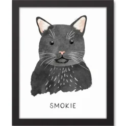 Wall Quotes & Signs-Kirkland's Home Personalized Black Cat Canvas Wall Plaque Black/White