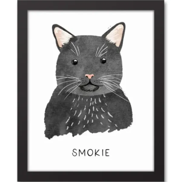 Wall Quotes & Signs-Kirkland's Home Personalized Black Cat Canvas Wall Plaque Black/White