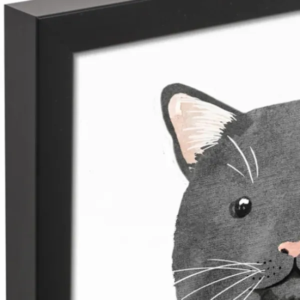 Wall Quotes & Signs-Kirkland's Home Personalized Black Cat Canvas Wall Plaque Black/White