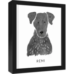Wall Quotes & Signs-Kirkland's Home Personalized Black Labrador Canvas Wall Plaque Black/White