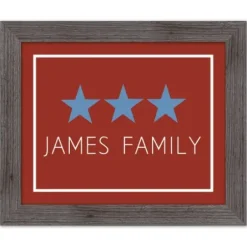 Wall Quotes & Signs-Kirkland's Home Personalized Blue Stars Framed Art Print Red/Blue