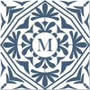 Monogram Wall Decor-Kirkland's Home Personalized Blue Tile Monogram Wall Plaque Blue/White