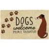 Doormats-Kirkland's Home Personalized Botanical Border Doormat Brown/Black