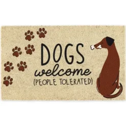 Doormats-Kirkland's Home Personalized Botanical Border Doormat Brown/Black