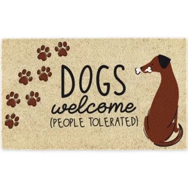 Doormats-Kirkland's Home Personalized Botanical Border Doormat Brown/Black