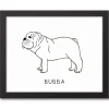 Wall Quotes & Signs-Kirkland's Home Personalized Bulldog Framed Wall Plaque White/Black