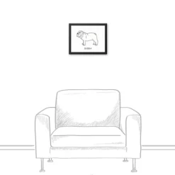 Wall Quotes & Signs-Kirkland's Home Personalized Bulldog Framed Wall Plaque White/Black