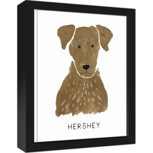 Wall Quotes & Signs-Kirkland's Home Personalized Chocolate Labrador Canvas Wall Plaque Brown/White