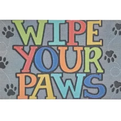 Doormats-Kirkland's Home Personalized Daisy Chain Coir Doormat Tan/White