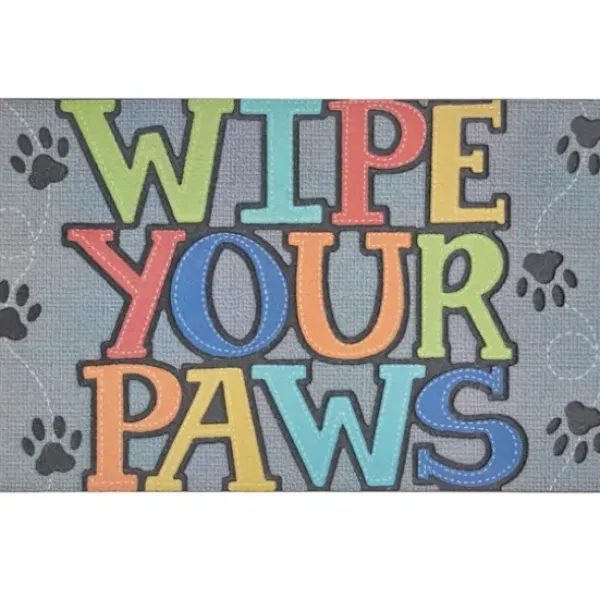 Doormats-Kirkland's Home Personalized Daisy Chain Coir Doormat Tan/White