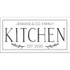 Wall Quotes & Signs-Kirkland's Home Personalized Family Kitchen Co. Canvas Wall Plaque Black/White