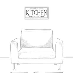 Wall Quotes & Signs-Kirkland's Home Personalized Family Kitchen Co. Canvas Wall Plaque Black/White