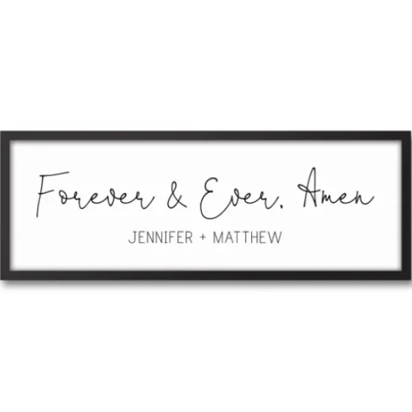 Wall Quotes & Signs-Kirkland's Home Personalized Forever And Ever Canvas Wall Plaque Black/White