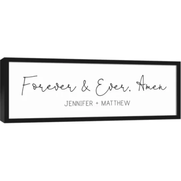 Wall Quotes & Signs-Kirkland's Home Personalized Forever And Ever Canvas Wall Plaque Black/White
