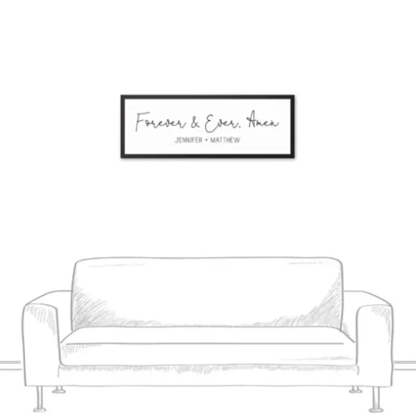 Wall Quotes & Signs-Kirkland's Home Personalized Forever And Ever Canvas Wall Plaque Black/White