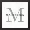 Monogram Wall Decor-Kirkland's Home Personalized Framed Monogram Canvas Wall Plaque White/Black
