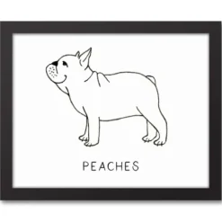 Wall Quotes & Signs-Kirkland's Home Personalized French Bulldog Framed Wall Plaque White/Black