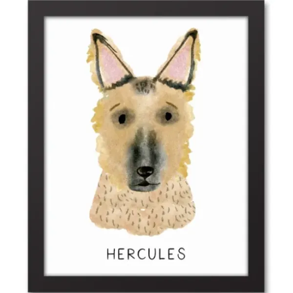 Wall Quotes & Signs-Kirkland's Home Personalized German Shepherd Canvas Wall Plaque Tan/White