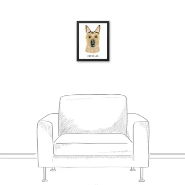 Wall Quotes & Signs-Kirkland's Home Personalized German Shepherd Canvas Wall Plaque Tan/White