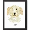 Wall Quotes & Signs-Kirkland's Home Personalized Golden Doodle Canvas Wall Plaque Tan/Yellow/White