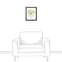 Wall Quotes & Signs-Kirkland's Home Personalized Golden Doodle Canvas Wall Plaque Tan/Yellow/White