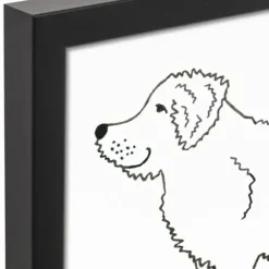 Wall Quotes & Signs-Kirkland's Home Personalized Golden Doodle Framed Wall Plaque Black/White