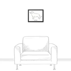 Wall Quotes & Signs-Kirkland's Home Personalized Golden Retriever Framed Wall Plaque Black/White