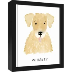 Wall Quotes & Signs-Kirkland's Home Personalized Golden Retriever Canvas Wall Plaque Tan/White