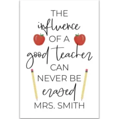 Wall Quotes & Signs-Kirkland's Home Personalized Good Teacher Canvas Wall Plaque White/Multi