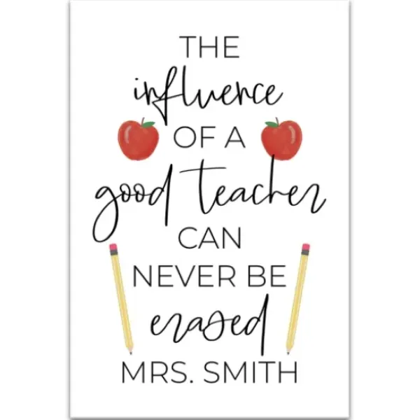 Wall Quotes & Signs-Kirkland's Home Personalized Good Teacher Canvas Wall Plaque White/Multi