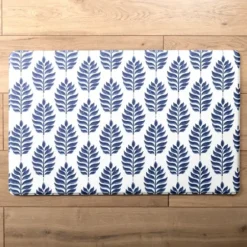 Kitchen & Floor Mats-Kirkland's Home Personalized Gray Buffalo Check Wreath Kitchen Mat Gray/White