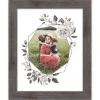 Wall Plaques-Kirkland's Home Personalized Gray Floral Framed Wall Plaque White/Gray