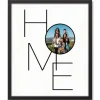 Wall Quotes & Signs-Kirkland's Home Personalized Home Circle Photo Wall Plaque Black/White