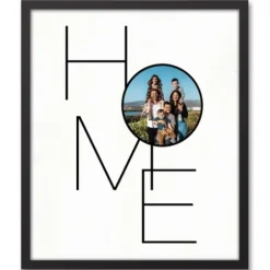 Wall Quotes & Signs-Kirkland's Home Personalized Home Circle Photo Wall Plaque Black/White